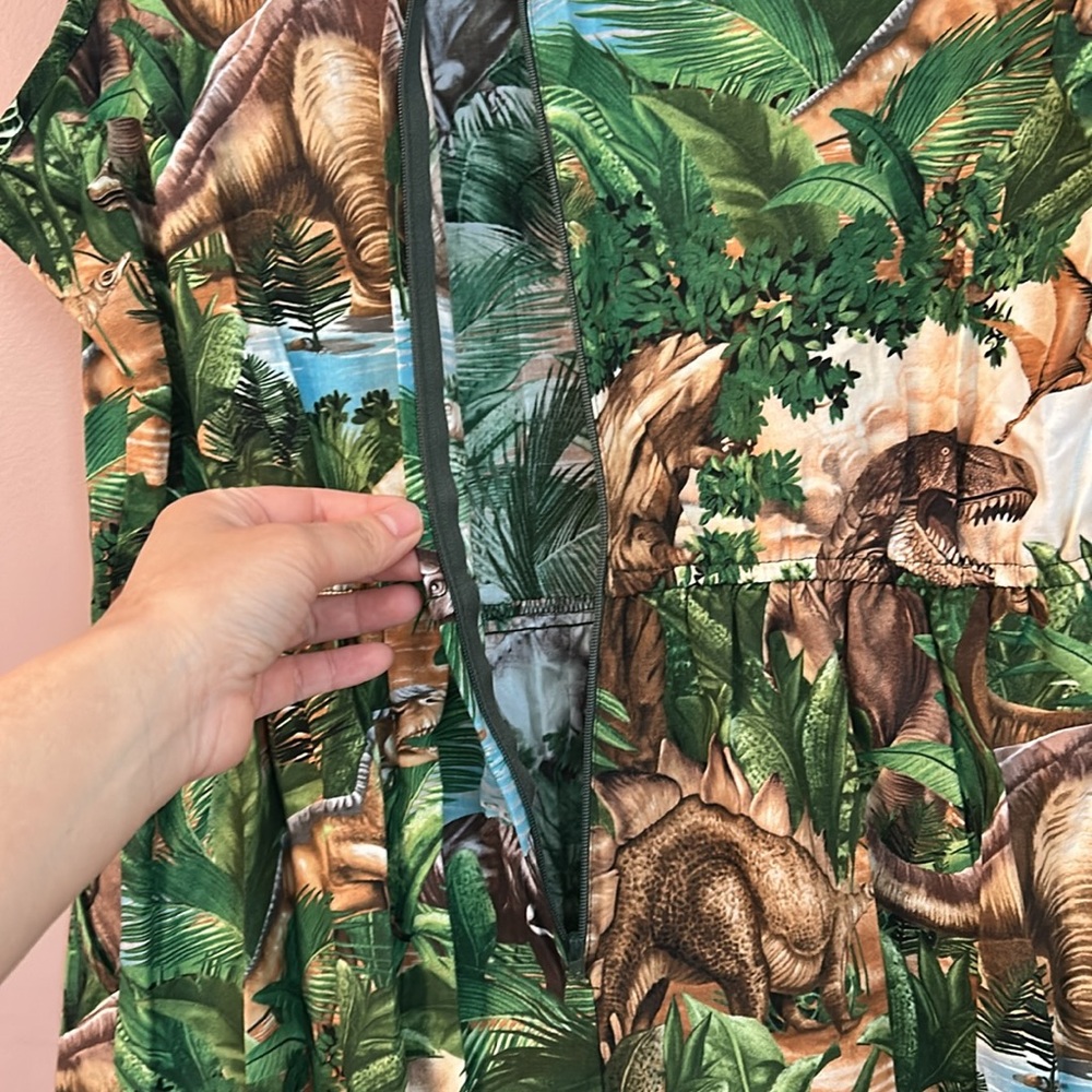 NWT Retrolicious Dinosaurs Jungle Print Retro Fit Flare Dress Pockets Size XL - Picture 11 of 11